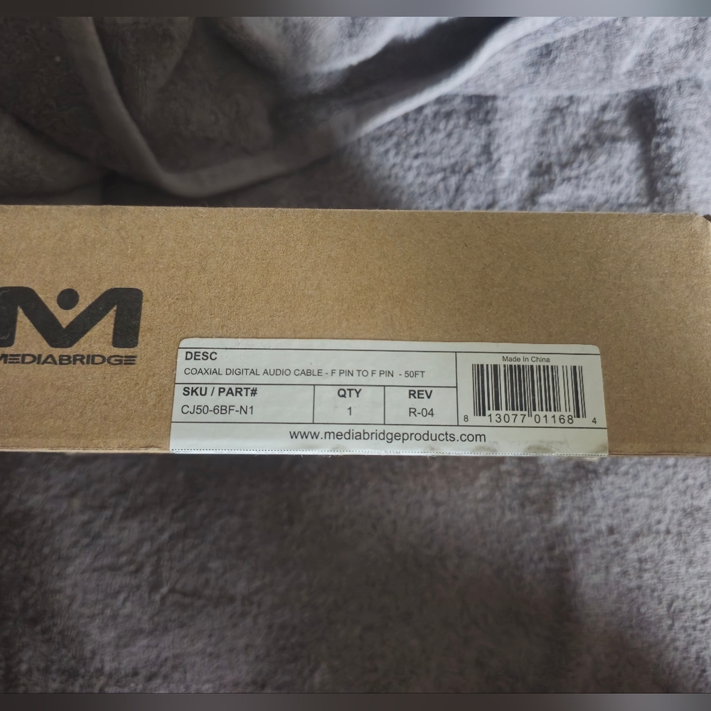 Mediabridge Coaxial Cable - F Pin to F Pin